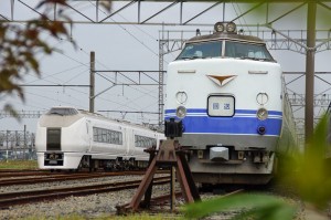 川越電車区 485系と651系